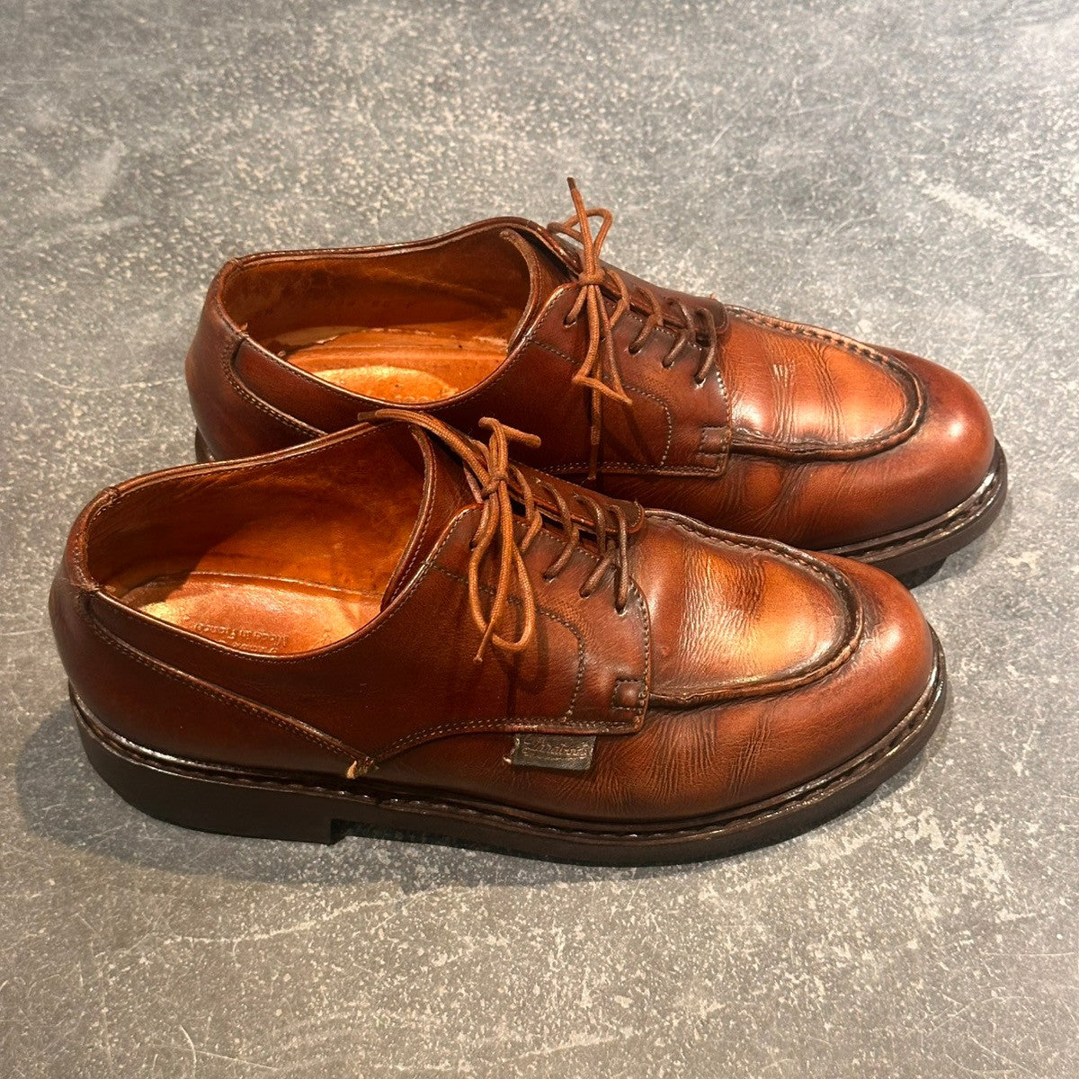希少【PARABOOT】パラブーツ シャンボード Uチップ デカタグ カーフ ブラウン サイズUK6.5