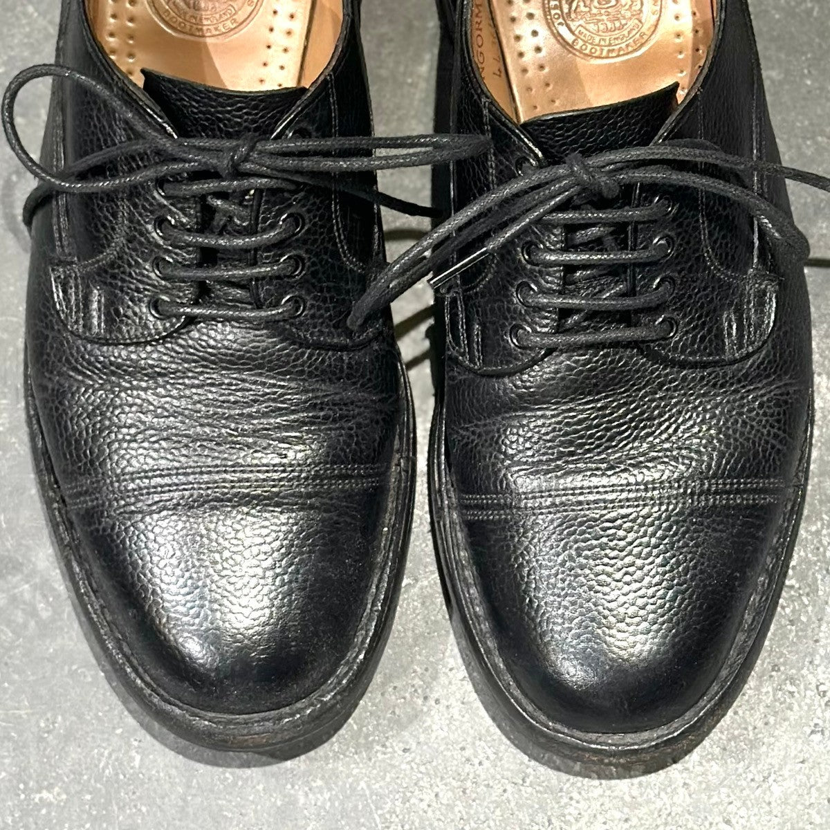 【JOSEPH CHEANEY】ジョセフチーニー 4436 ケンゴン2 グレインレザー ブラック メンズ サイズUK6.5 ラスト4436