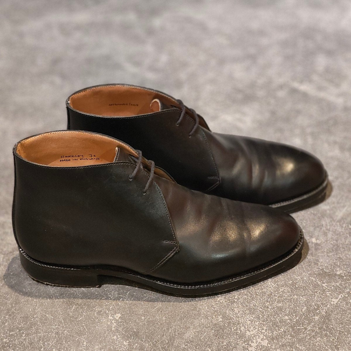 美品【Lloyd Footwear】ロイドフットウェア チャッカブーツ ブラック サイズUK7E