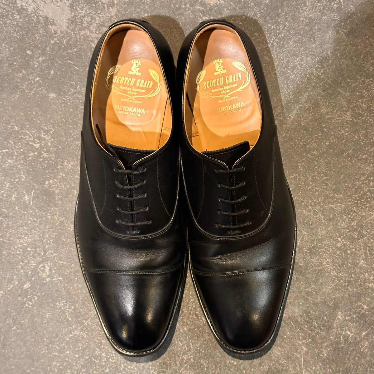 【SCOTCH GRAIN】スコッチグレイン 3526 ストレートチップ アシュランス カーフ ブラック サイズ26EEE