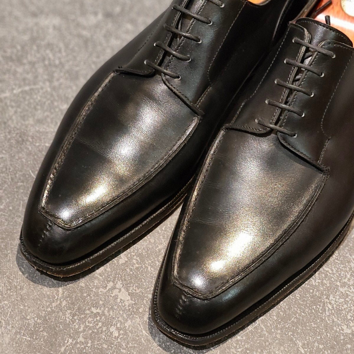 希少 極美品【CROCKETT&JONES】クロケット&ジョーンズ クラレンドン Uチップ カーフ ブラック サイズUK7E