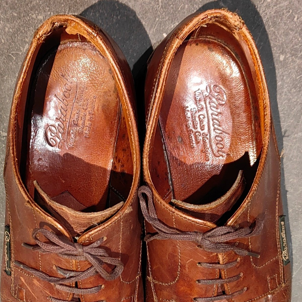 希少【Paraboot】パラブーツ シャンボード デカタグ Uチップ リスレザー マロン サイズ UK8.5 参考定価￥99,000-