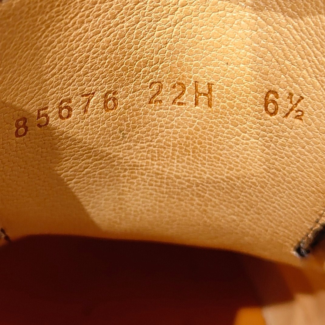 使用数回 【Paraboot】パラブーツ シャンボード Uチップ リスレザー ブラック サイズUK6.5 定価￥96,800-