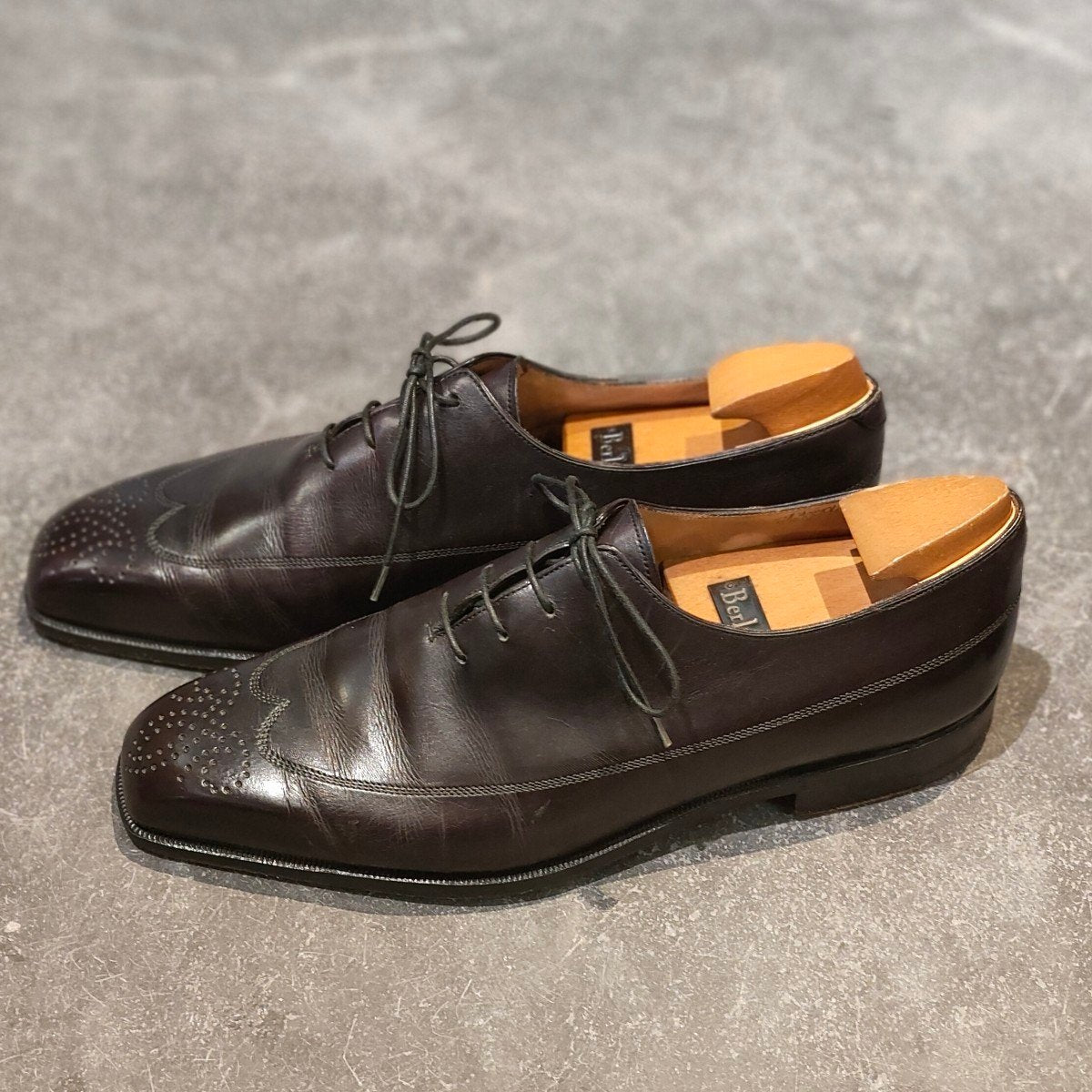 【Berluti】ベルルッティ  ウイングチップ カーフ ブラウンパティーヌ サイズUK7.5