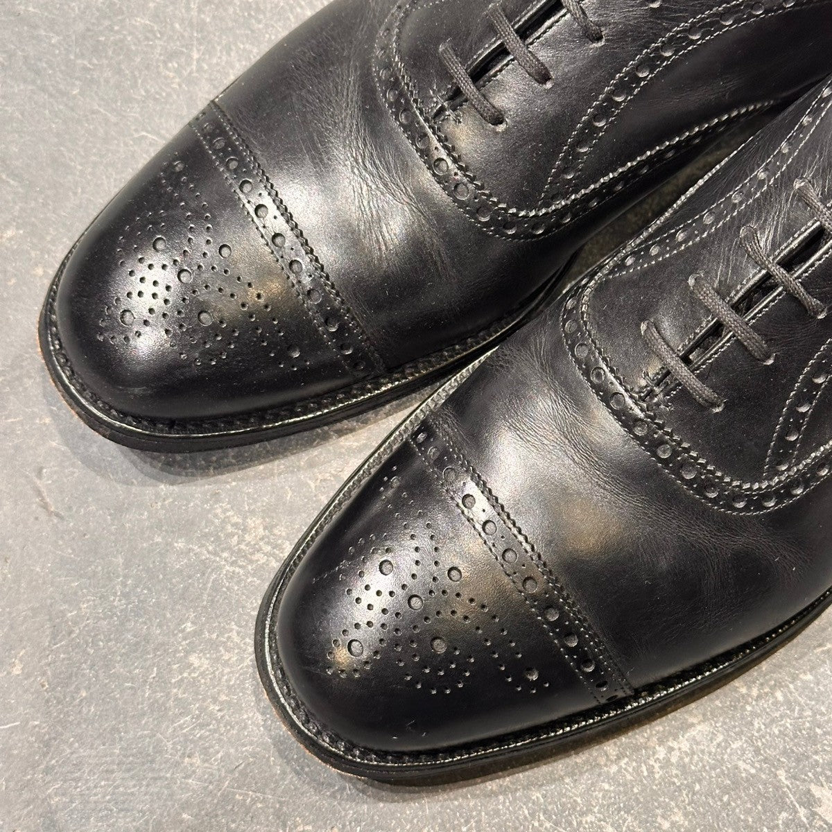 【Church's】チャーチ ディプロマット セミブローグ 四都市 カーフ ブラック サイズUK100F 100ラスト