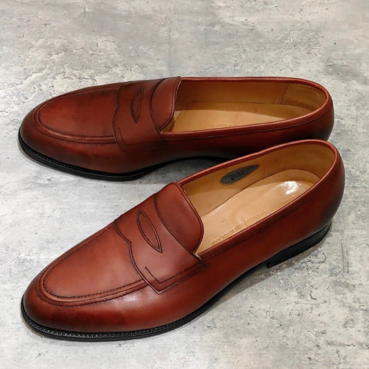 【EDWARD GREEN】エドワードグリーン ピカデリー ローファー カーフ ダークオーク サイズ UK7.5E 184ラスト 参考定価￥269,500-