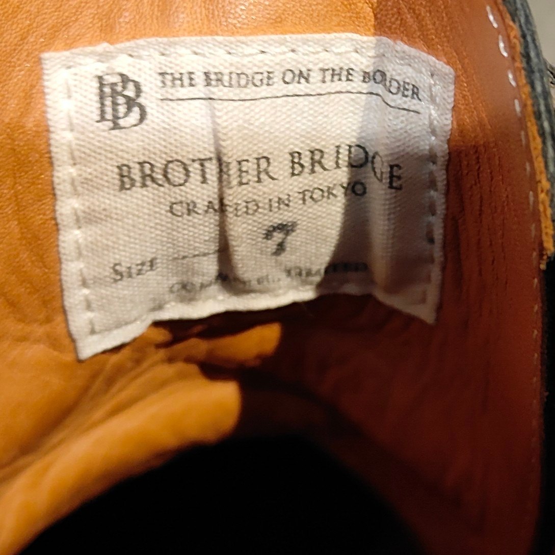 使用数回【BROTHER BRIDGE】ブラザーブリッジ ヘンリー モンキーブーツ カーフ ブラック サイズUS7