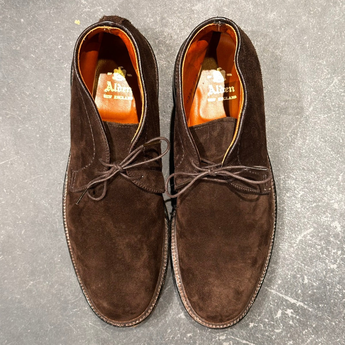 使用数回【ALDEN】オールデン 1479 チャッカブーツ バリーラスト ブラウン サイズ7.5 バリーラスト