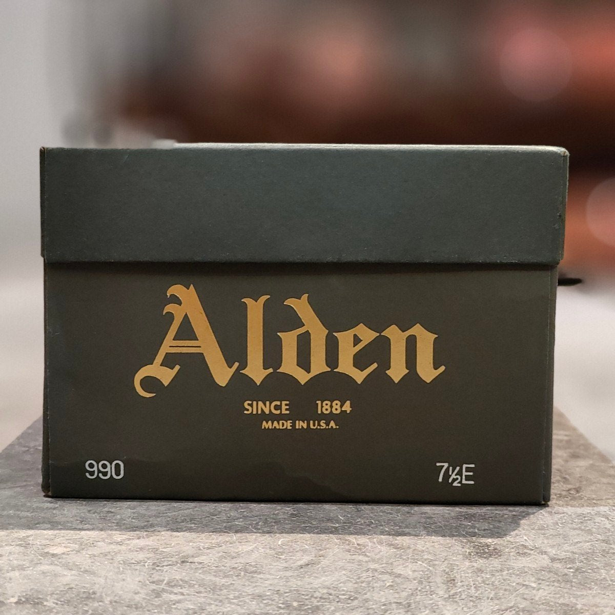 極美品 【ALDEN】オールデン 990 プレーントゥ コードバン ダークバーガンディ サイズUS7.5E バリーラストラスト 参考定価 ￥220,000-