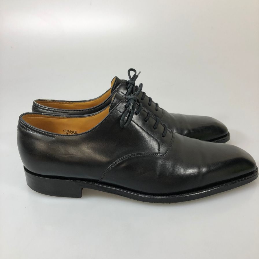 【JOHN LOBB】ジョンロブ プレーントゥ CHELMER チェルマー チゼルトゥ カーフ ブラック サイズUK7E