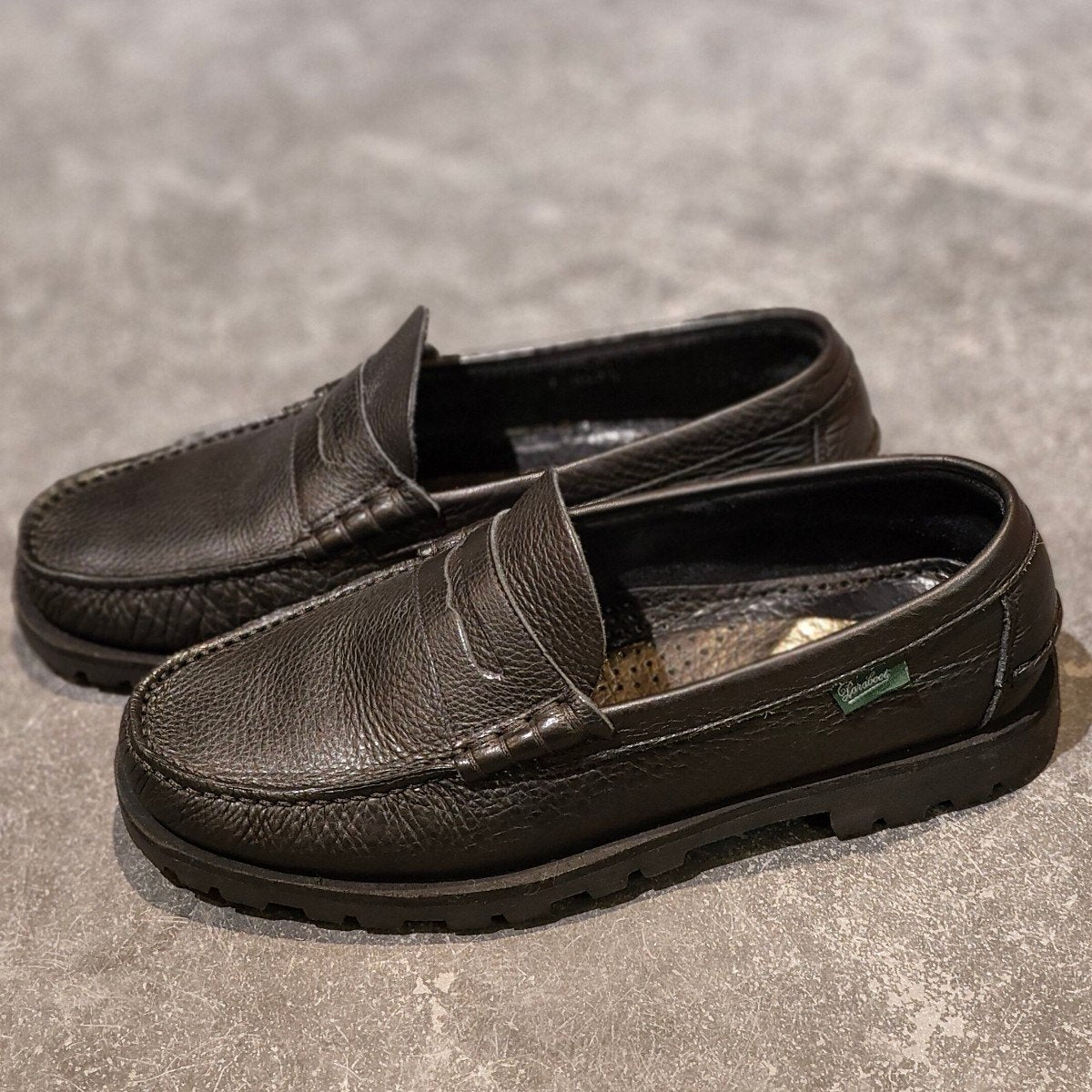 美品【PARABOOT】パラブーツ コロー ローファー グレインレザー ブラック サイズ UK7