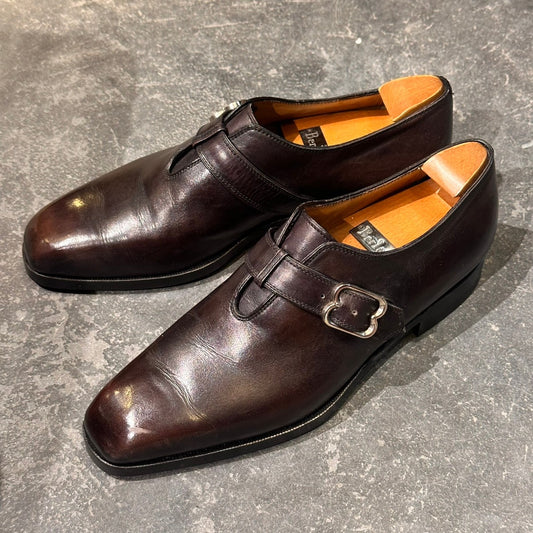 【BERLUTI】ベルルッティ 0795 シングルモンク カーフ ダークブラウン ブラックパティーヌ サイズUK6