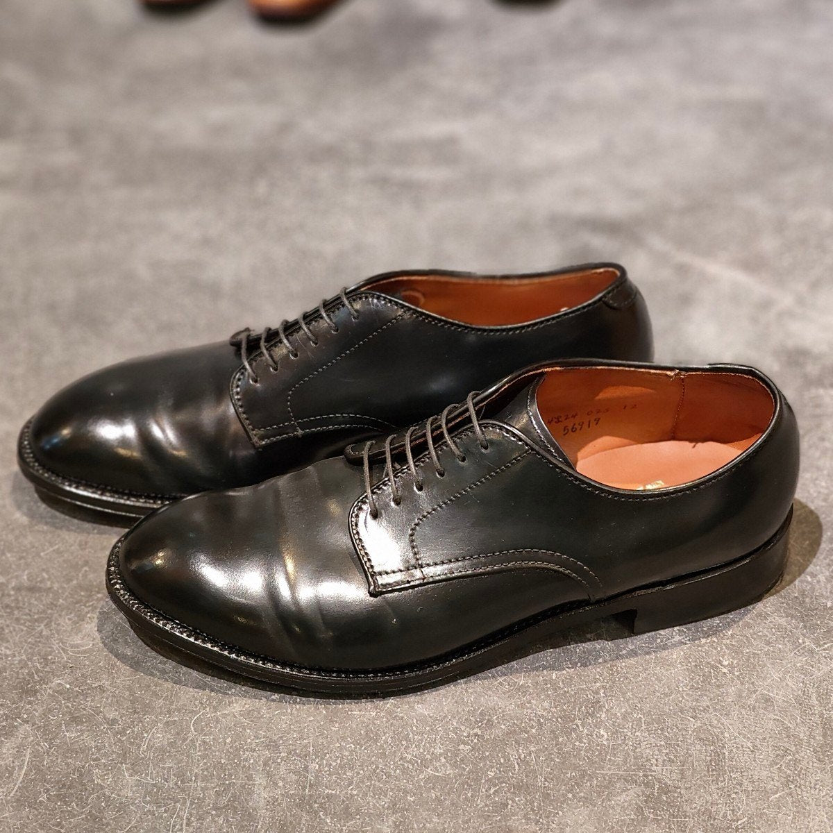 使用数回【ALDEN】オールデン アナトミカ別注  56919 プレーントゥ コードバン ブラック サイズUS9.5E モディファイドラスト