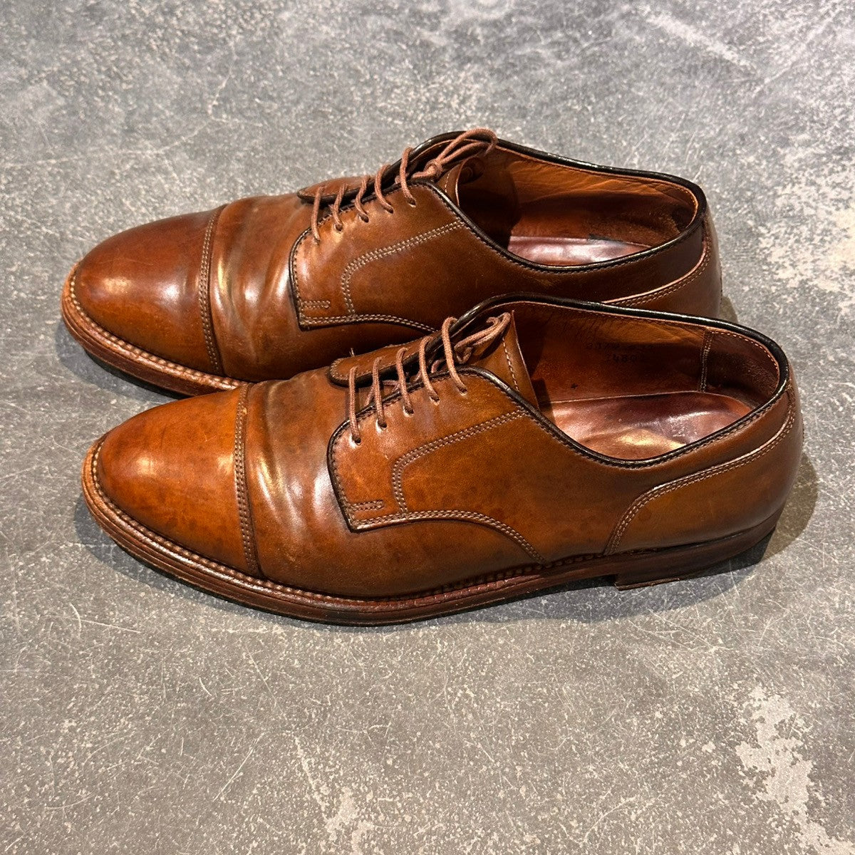 希少【ALDEN】オールデン 24802 キャップトゥ ダービーシューズ シガーコードバン ブラウン サイズUS7E アバディーンラスト