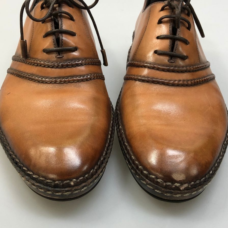 【Berluti】ベルルッティ レザーシューズ フルオパンケ製法 パティーヌ オルガ期 カーフ ブラウン サイズUK7 Berluti