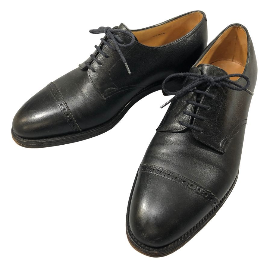 【JOHN LOBB】ジョンロブ ラッセル パンチドキャップトゥ ブラック サイズ8E