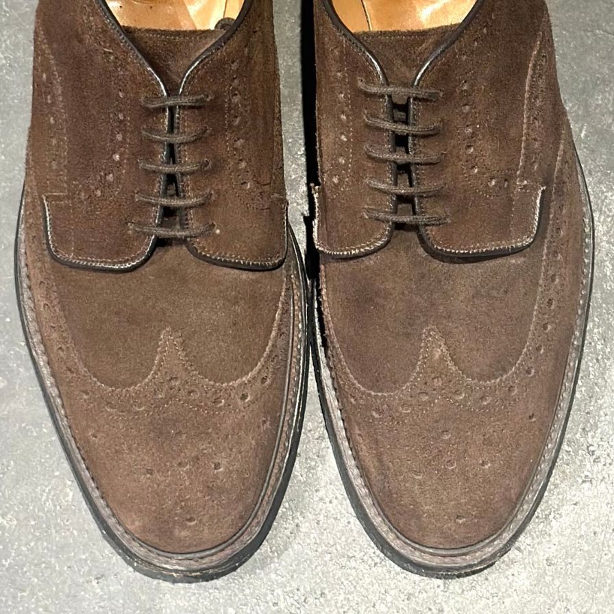 【JOSEPH CHEANEY】ジョセフ チーニー  ビジネスシューズ スエード ブラウン（茶系） サイズ 7.5 ラスト