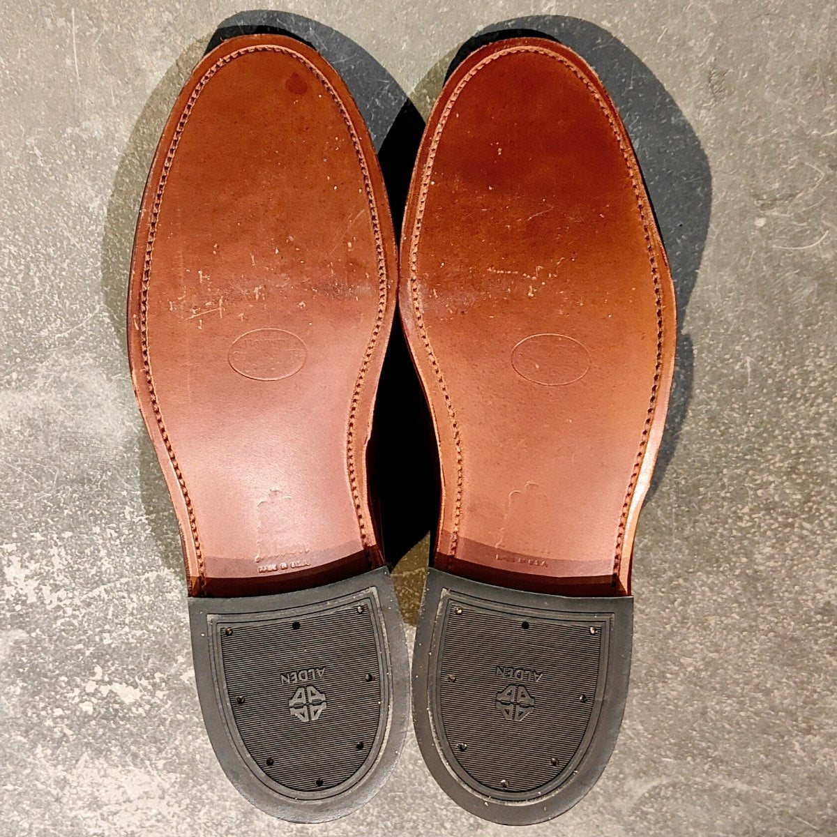 未使用【ALDEN】オールデン レザーソウル別注 45298H プレーントゥブーツ コードバン ダークバーガンディ サイズ US8.5D バリーラスト