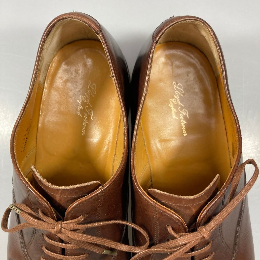 【Lloyd Footwear】ロイドフットウェア レザーシューズ ストレートチップ カーフ 1213 ブラウン サイズUK7E