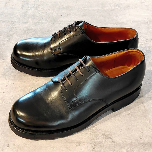 希少 美品【J.M.WESTON】ジェイエムウエストン 旧ロゴ 555 プレーントゥ カーフ ブラック サイズUK6.5E 31ラスト