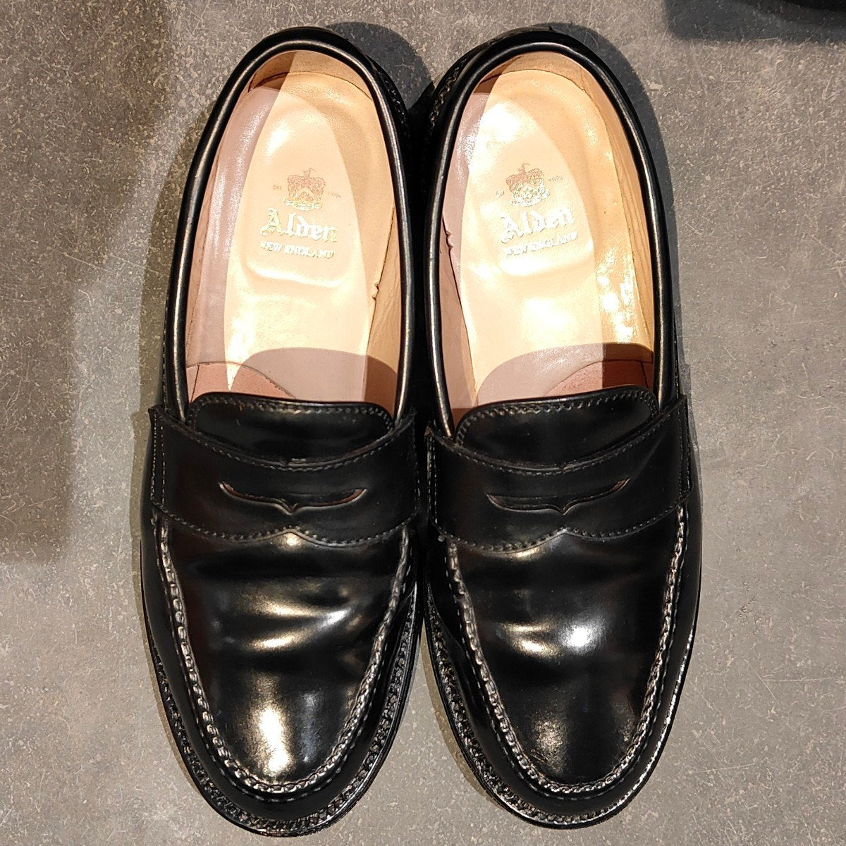極美品【ALDEN】オールデン 99362 ペニーローファ コードバン ブラック サイズUS8D バンラスト参考定価￥224,400-