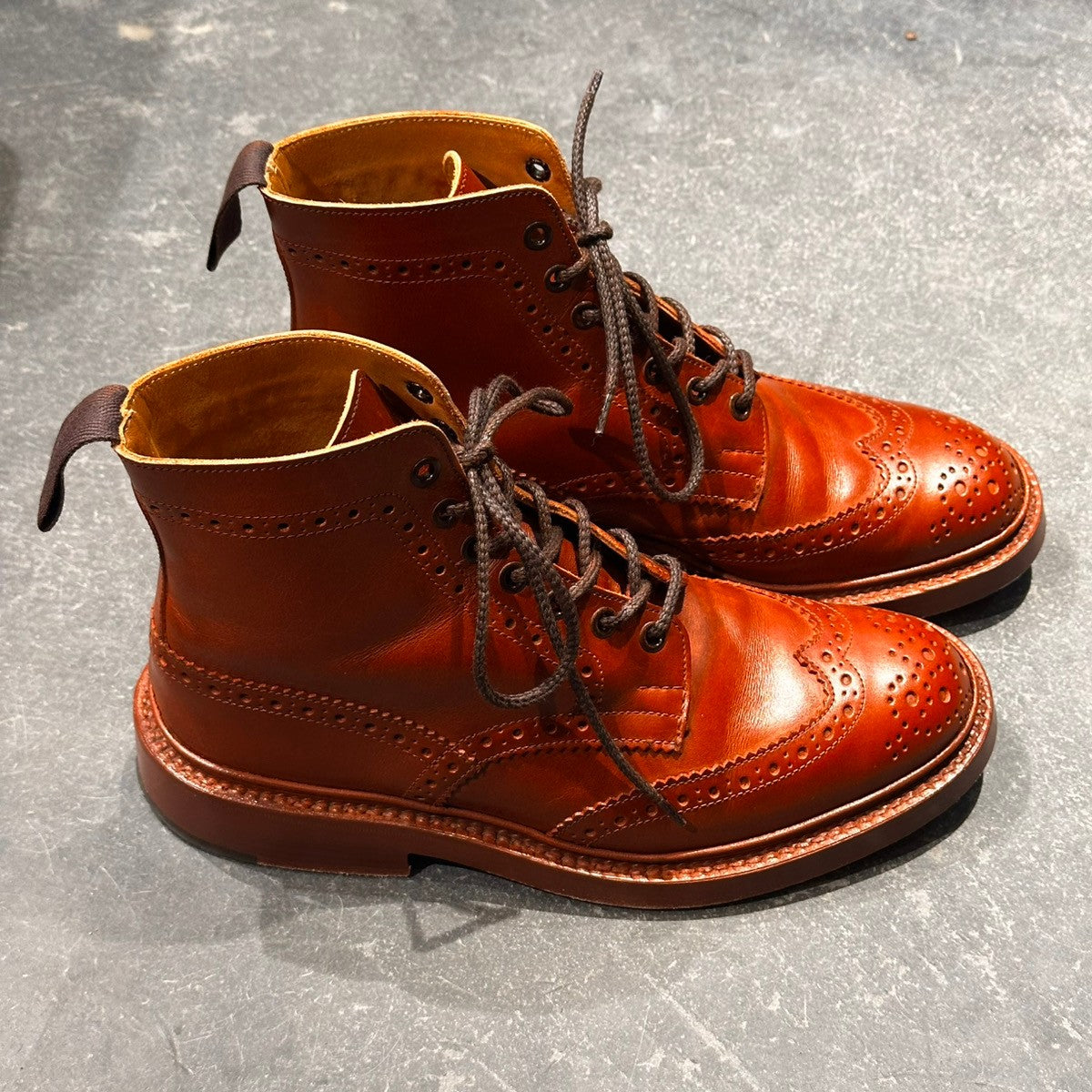 使用数回【Tricker’s】トリッカーズ ストウ カントリーブーツ カーフ マロンアンティーク サイズUK6