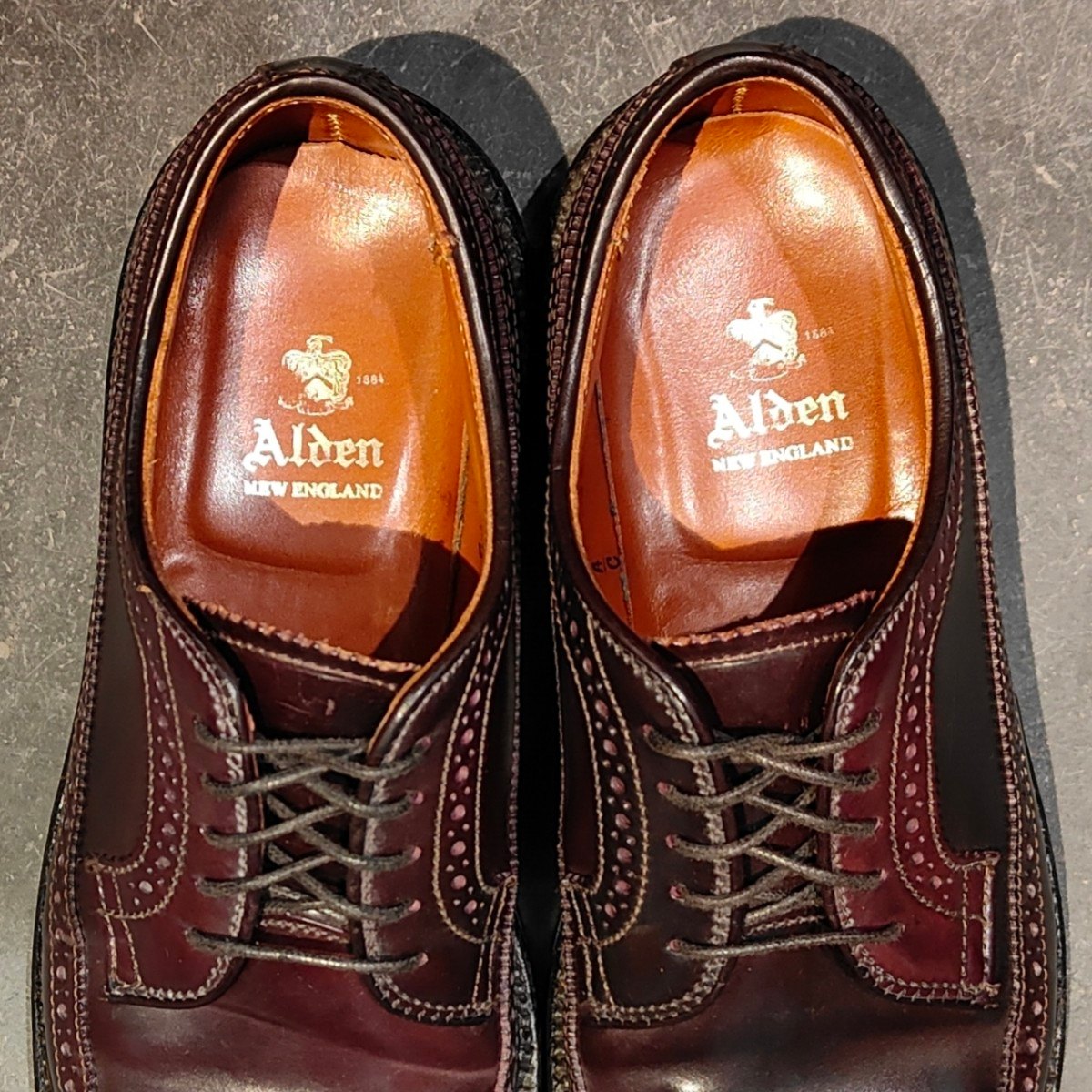 美品【ALDEN】オールデン 975 LWB コードバン ダークバーガンディ