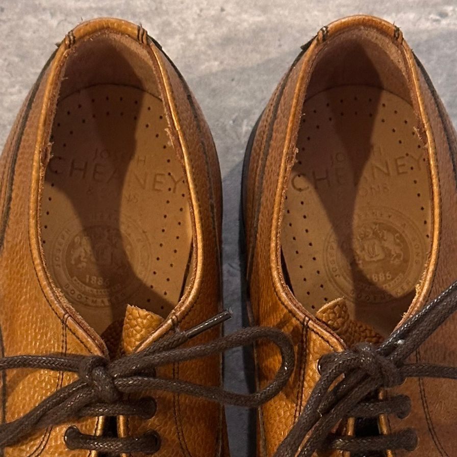 【JOSEPH CHEANEY CAIRNGORM】ジョセフ チーニー レザーシューズ ケンゴン グレインレザー ブラウン系 UK5 メンズ CAIRNGORM