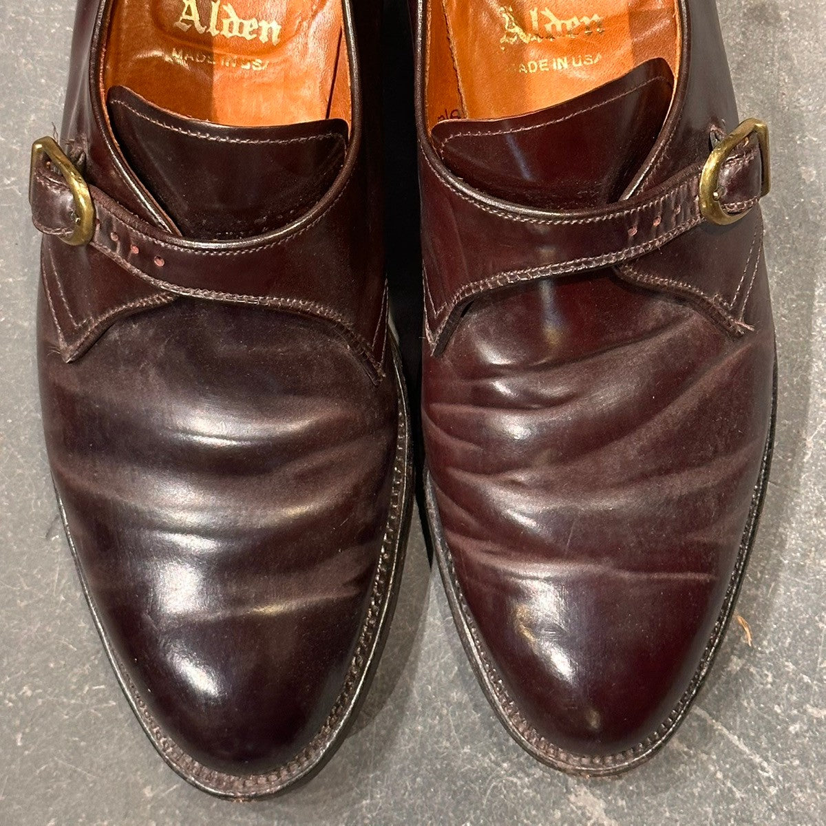 【ALDEN】オールデン 954 シングルモンク コードバン ダークバーガンディ サイズUS10D アバディーンラスト