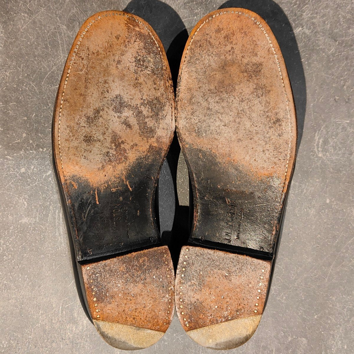 【J.M.WESTON】ジェイエムウエストン 180 シグニチャーローファー 旧旧旧ロゴ ボックスカーフ ブラック サイズ UK5D 41ラスト 参考定価￥165,000-