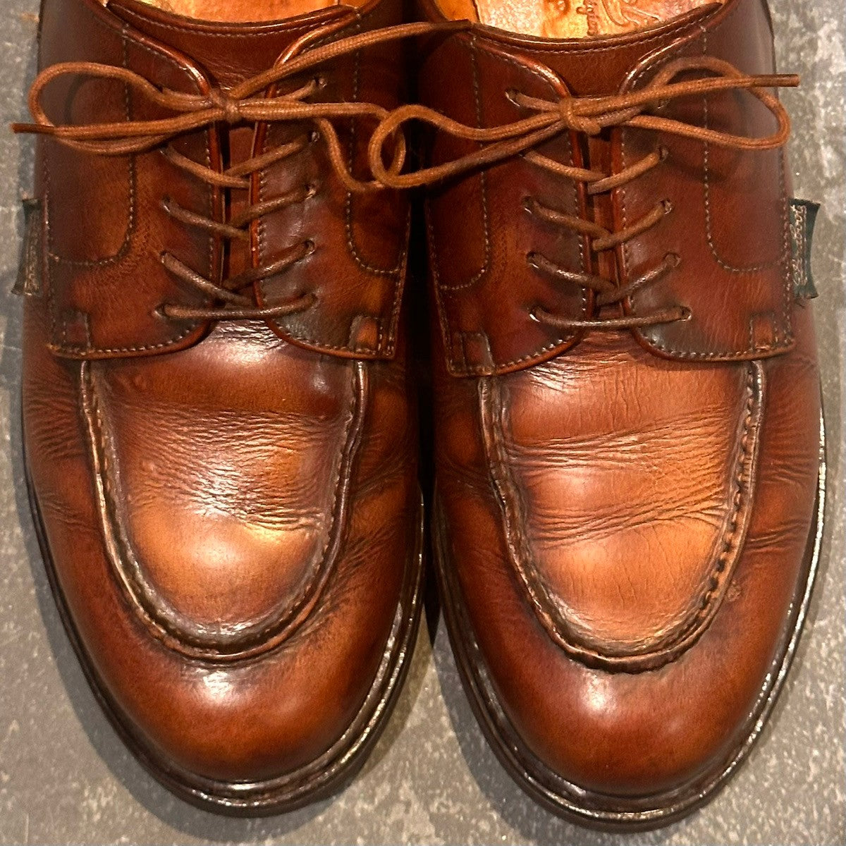 希少【PARABOOT】パラブーツ シャンボード Uチップ デカタグ カーフ ブラウン サイズUK6.5