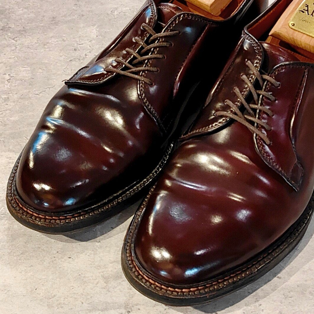 希少 美品【ALDEN】オールデン 990C プレーントゥ コードバン ダークバーガンディ サイズ US7.5E バリーラスト 参考定価 ALDEN990￥236,500-