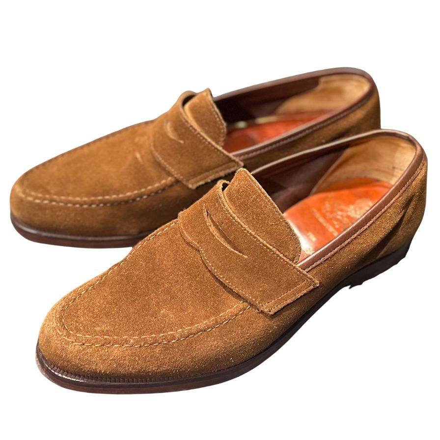 【CROCKETT&JONES】クロケット&ジョーンズ  ローファー スエード ブラウン（茶系） サイズ UK5.5E ラスト
