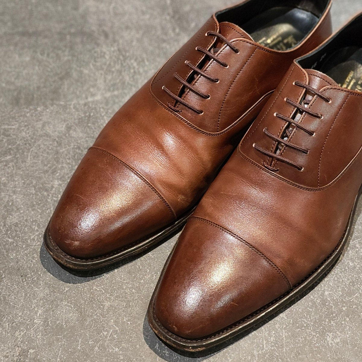 【SCOTCH GRAIN】スコッチグレイン 03446 ストレートチップ カーフ ブラウン サイズ25