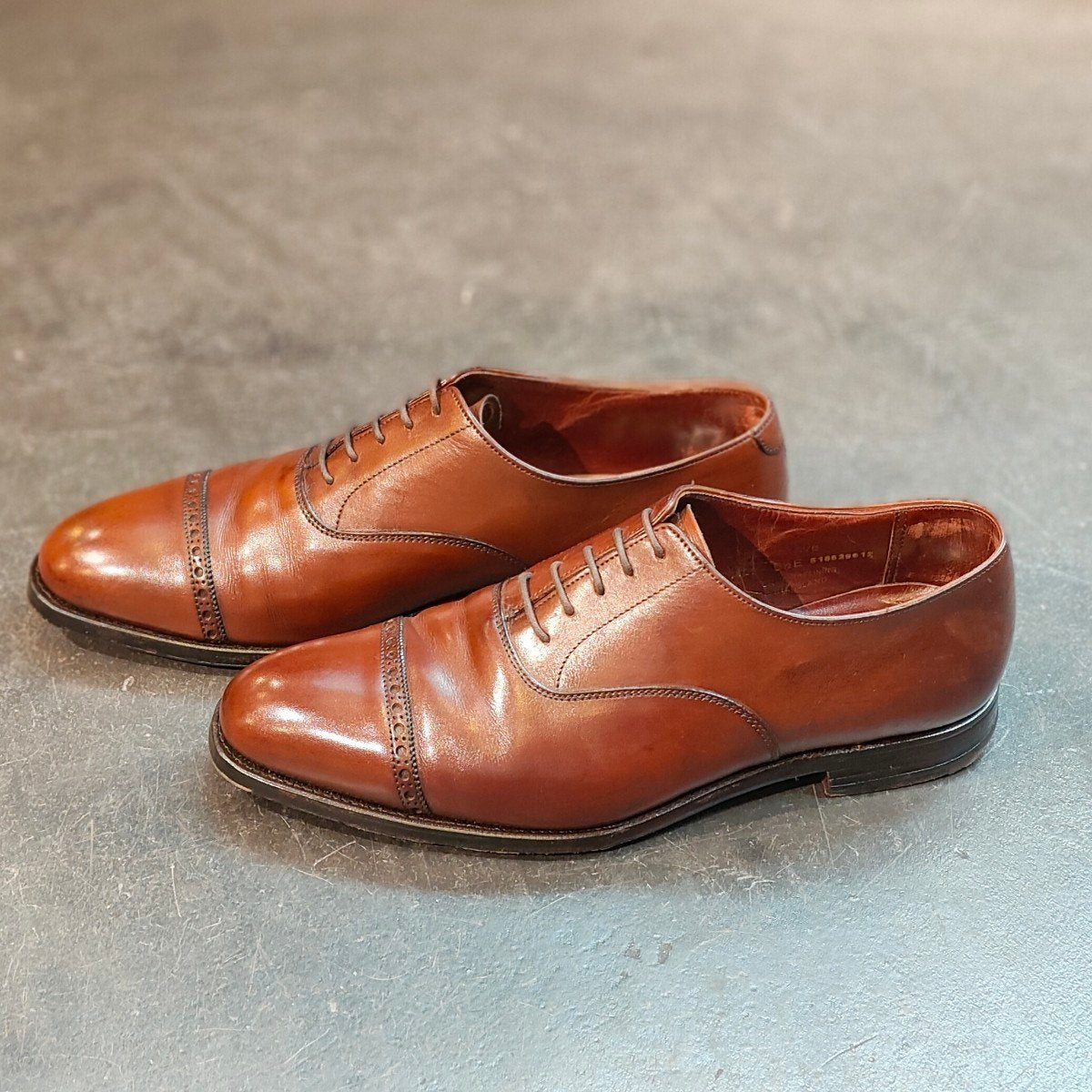 【CROCKETT&JONES】クロケット&ジョーンズ ハンドグレード コレクション BELGRAVE パンチドキャップトゥ カーフ ブラウン サイズ  UK5.5E 337ラスト