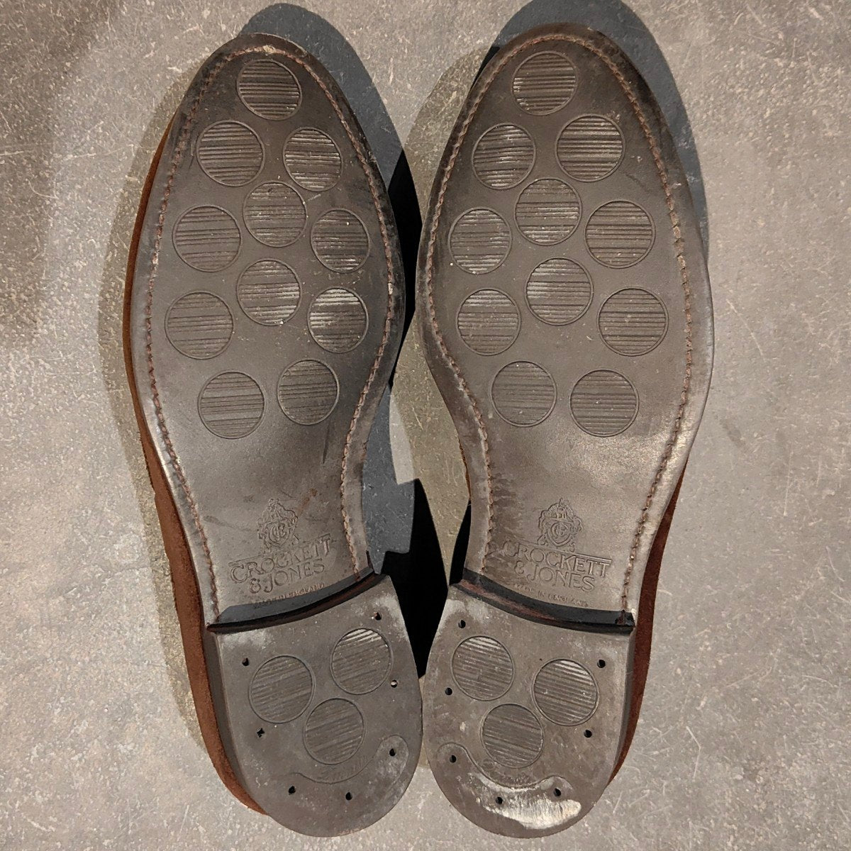 使用数回【CROCKETT&JONES】クロケット&ジョーンズ キャベンディッシュ3 タッセルローファー スエード ダークブラウン サイズ UK6.5E 375ラスト 参考定価￥132,000-