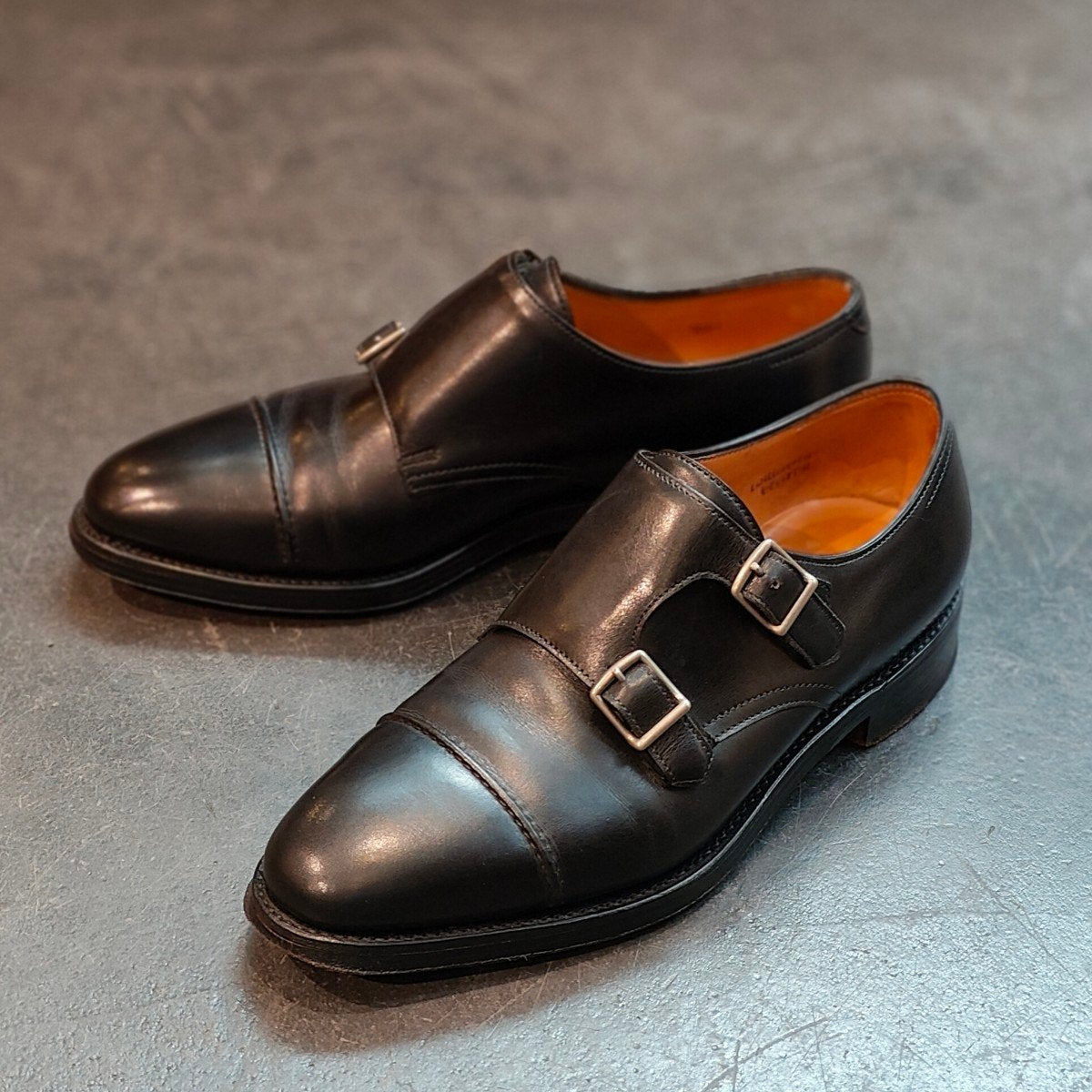 使用数回 【JOHNLOBB】ジョンロブ ウィリアム2 ダブルモンク カーフ ブラック サイズ UK6E 9795Rラスト