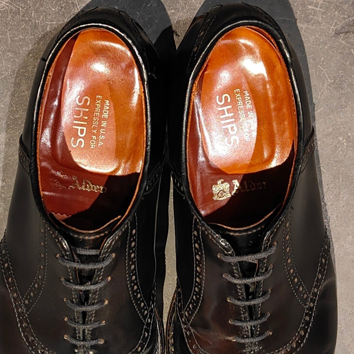 美品【ALDEN】オールデン シップス別注 993 サドル コードバン ブラック サイズ US7.5D バリーラスト