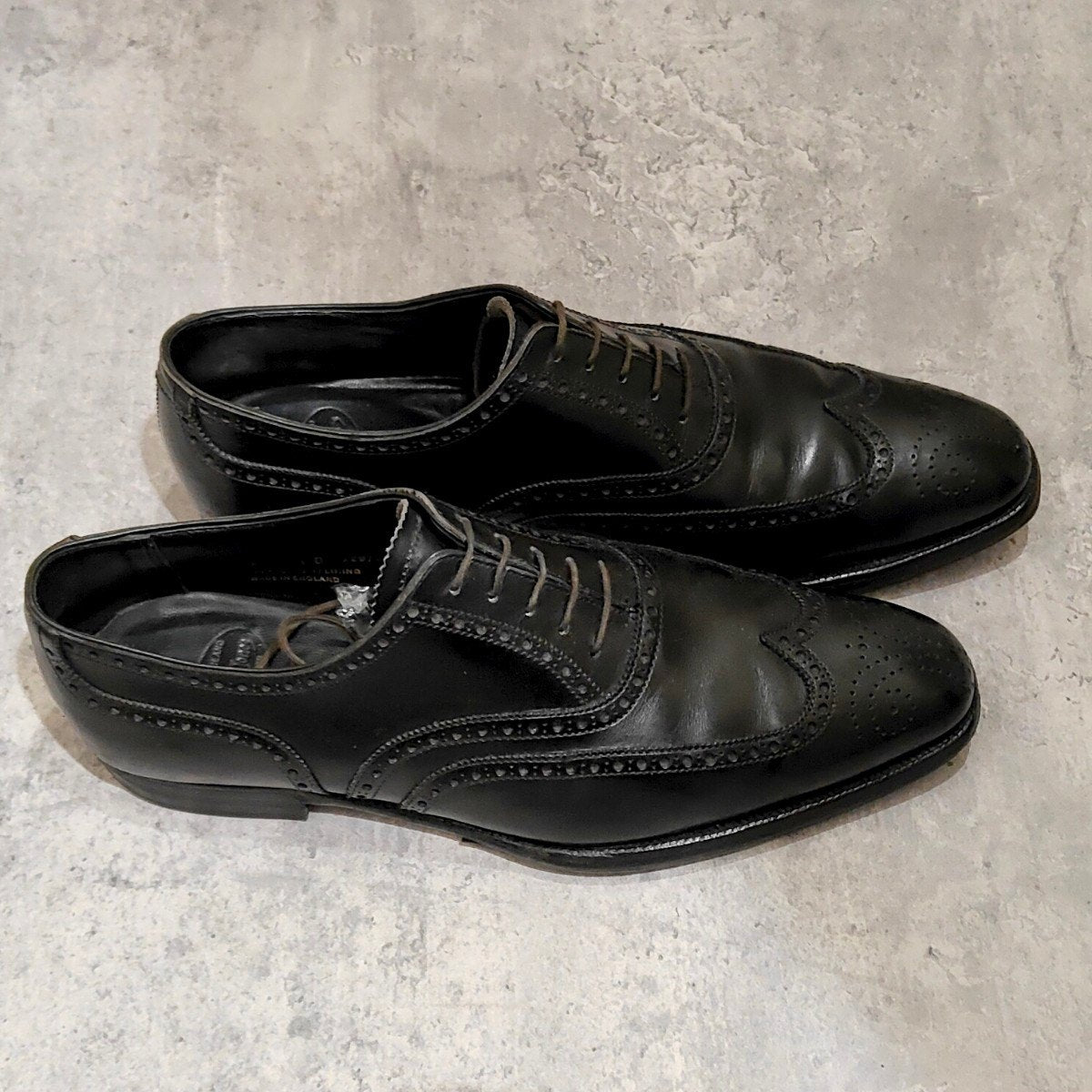 【CROCKETT&JONES】クロケット＆ジョーンズ シャドウェル プレーントゥ Ｖフロント カーフ バーガンディ サイズUK7.5D