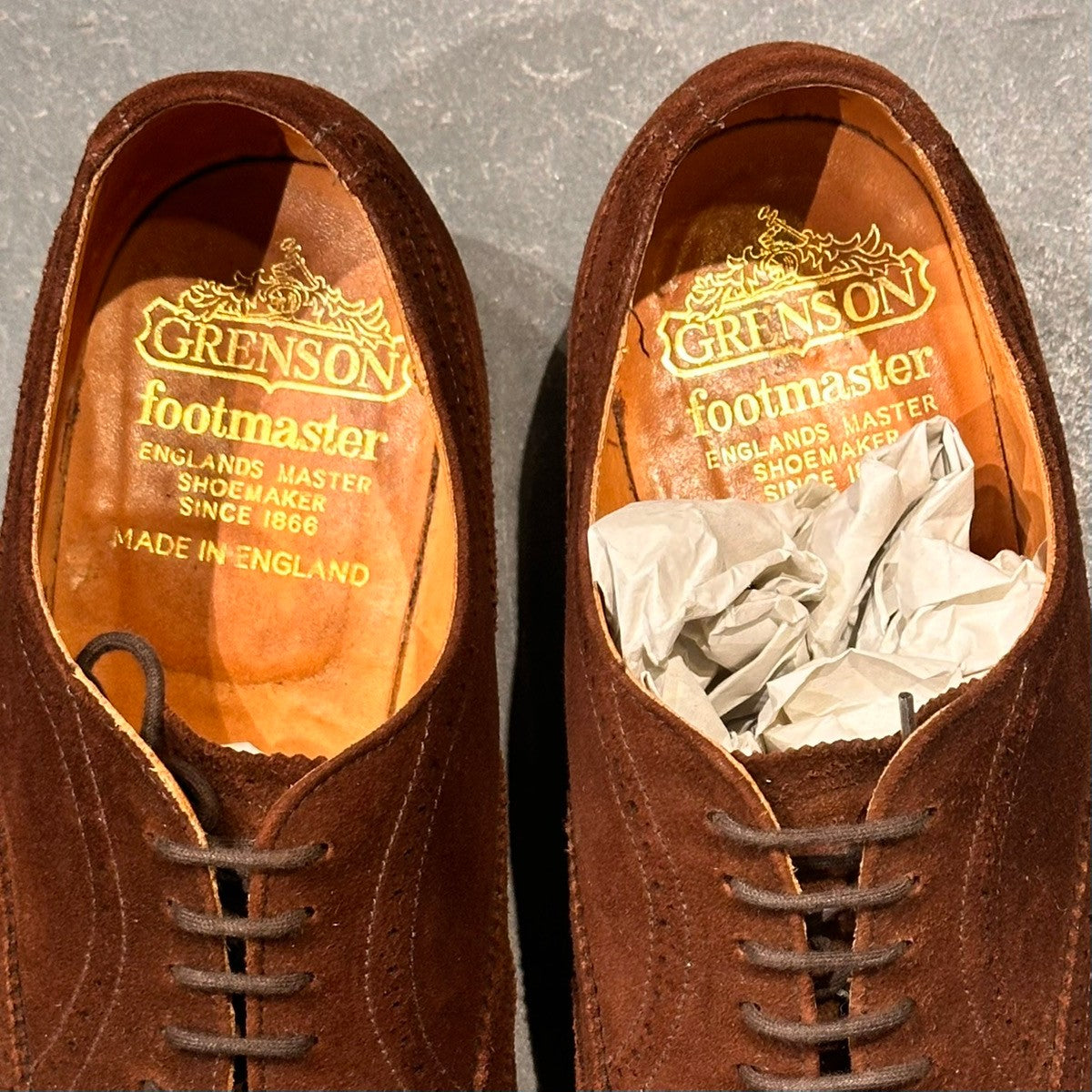 オンライン限定】【GRENSON】グレンソン 6381 フルブローグ スエード