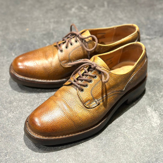 美品【JOSEPH CHEANEY】ジョセフチーニー ストアシー プレーントゥ グレインレザー ブラウン サイズUK6.5
