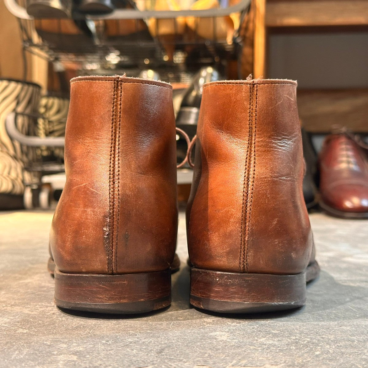 【Crockett & Jones】クロケット&ジョーンズ テットベリー チャッカブーツ カーフ ブラウン サイズUK6.5E 348ラスト