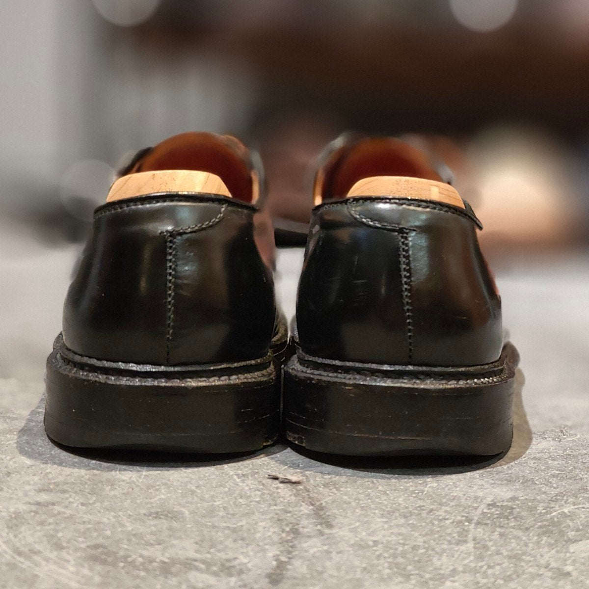 極美品【ALDEN】オールデン 9901 プレーントゥ コードバン ブラック サイズ US7D バリーラスト 参考定価￥220,000-