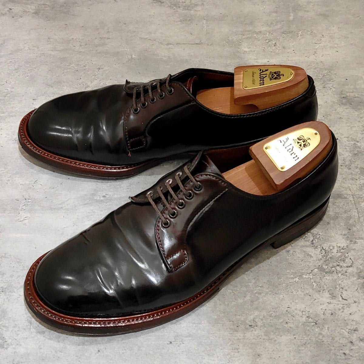 【ALDEN】オールデン BROGUE別注 D8411C プレーントゥ コードバン ダークバーガンディ サイズUS10.5E ミリタリーラスト