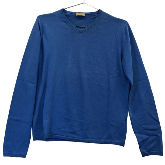【Cruciani】クルチアーニ  コットン vネック メンズ ブルー  サイズ46