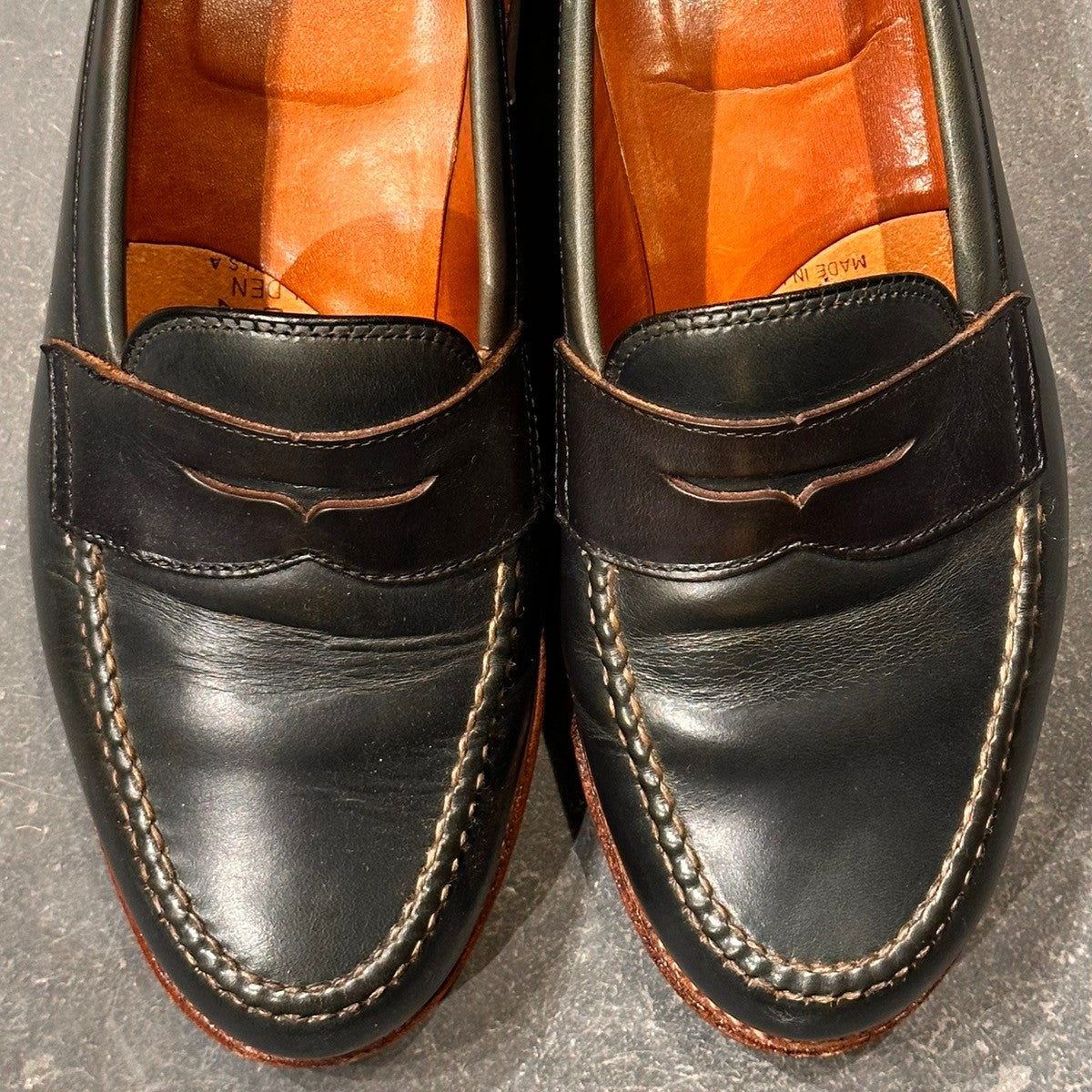 【ALDEN】オールデン N4202 ペニーローファー クロムエクセル ラバーソール ダークグリーン サイズUS8