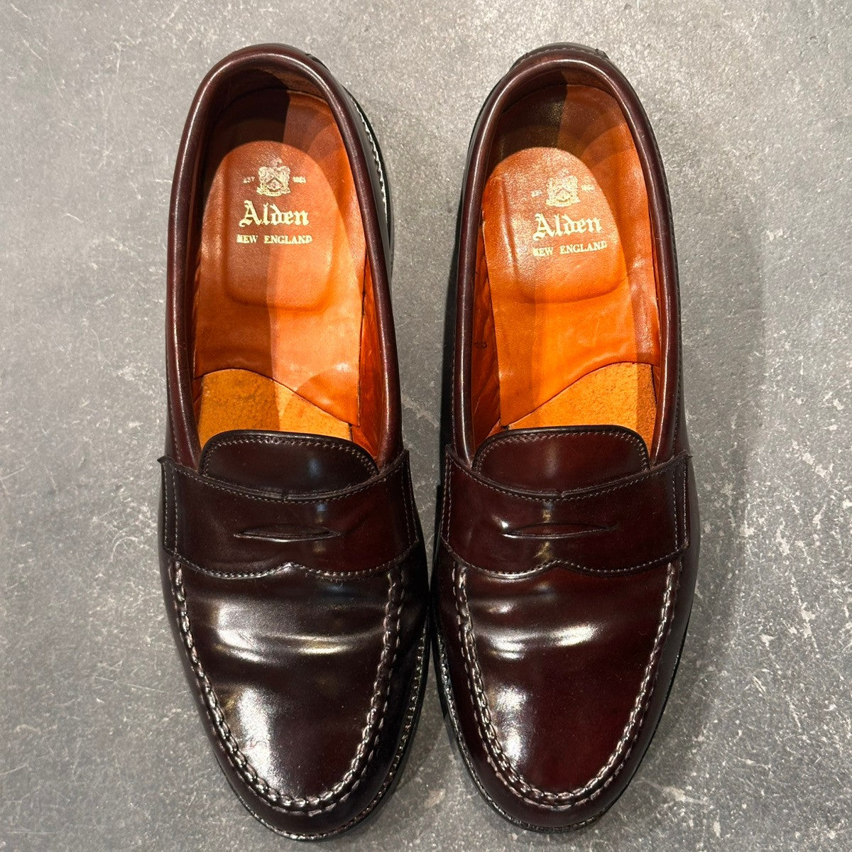 美品【ALDEN】オールデン 986 ペニーローファー コードバン ダーク