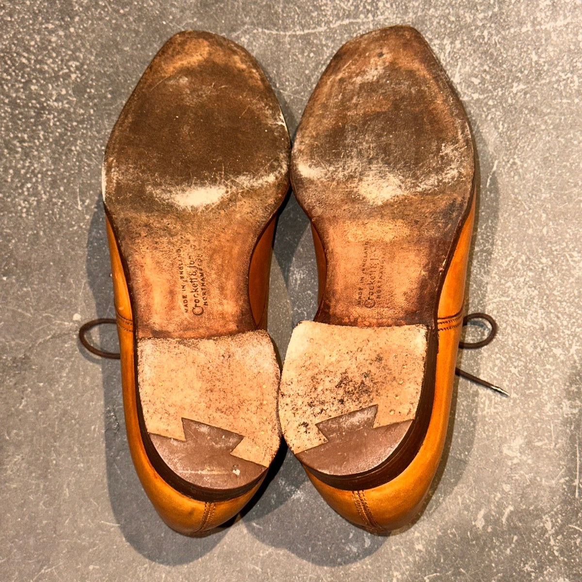 【CROCKETT&JONES】クロケット＆ジョーンズ エイントリー プレーントゥ カーフ ライトブラウン サイズUK6.5E