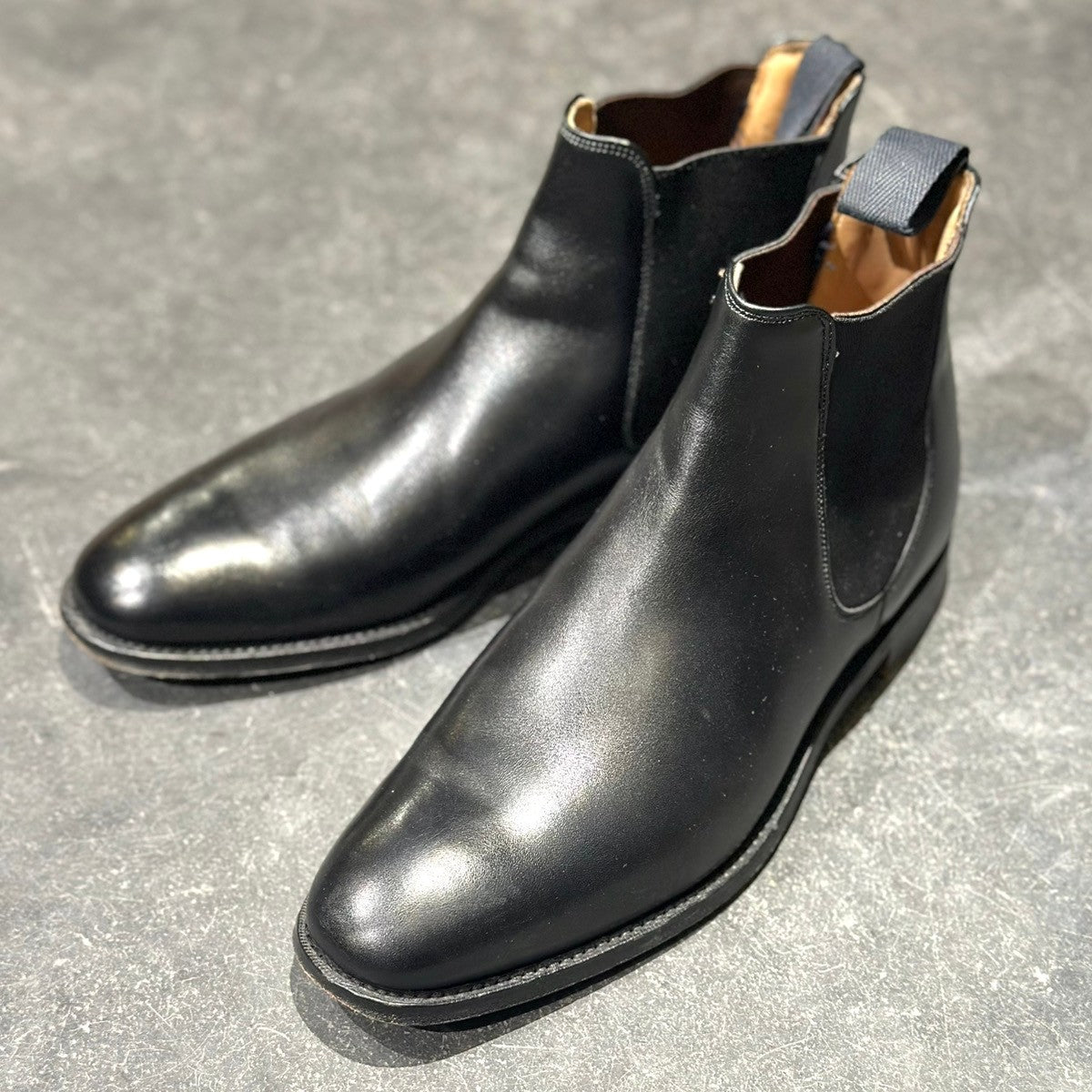 使用数回【Lloyd Footwear】ロイドフットウェア M7242 サイドゴアブーツ カーフ ブラック サイズUK8