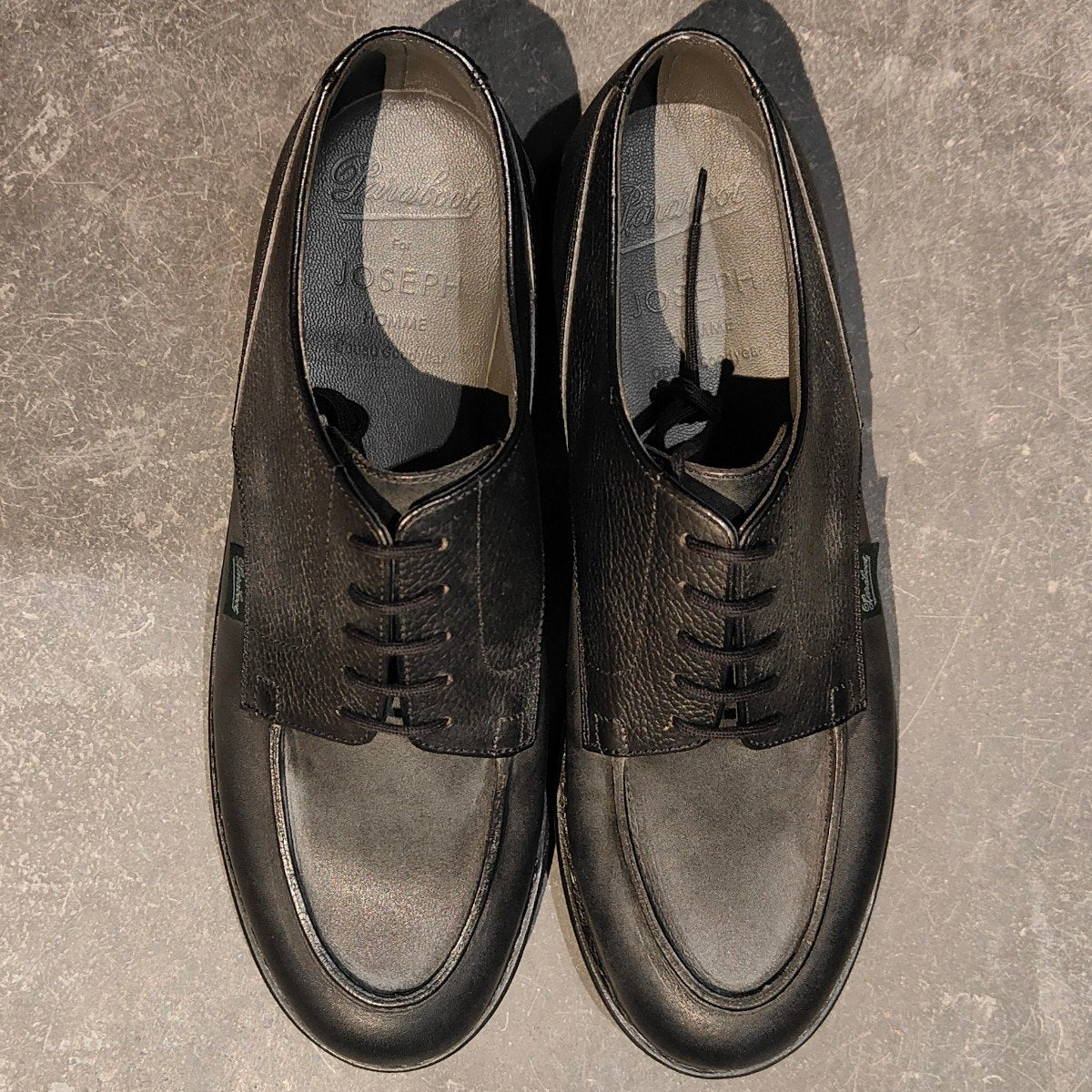 希少 新品未使用【Paraboot】パラブーツ JOSEPH別注 シャンボード Uチップ リスレザーグレインレザーコンビ ブラック サイズ UK8 参考定価￥121,000-